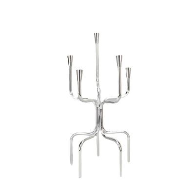 China Simple Modern Light Luxury Creative Home Living Room Iron Morden Metal Table Ornaments Candlestick for sale