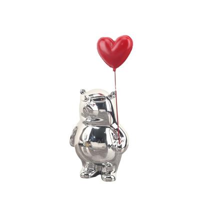 China China Modern Contracted Love Balloon Bear Ornaments Living Room Porch Kids Room Home Wedding Office Decorations for sale