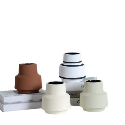 China The creative flowers to vases articles of modern simple ceramic wide-mouth ceramic vases and the soft dry of the flower furnishings open ornaments for sale