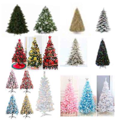 China Eco-friendly Artificial Fir Decorated Christmas Tree with LED Lights and Metal Stand for Holiday Decoration for sale