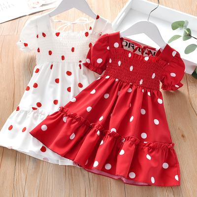 China New Baby Summer Skirts Girls Breathable Children's Skirts Dresses Children's Soft Lace Dot Chiffon Skirts for sale