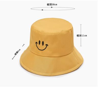 China Prevent Basking in New Fashion Fishing Smiling Bucket Hat Smile Face Sun Protection Cotton Casual Hunting Fisherman Hat A0027 for sale