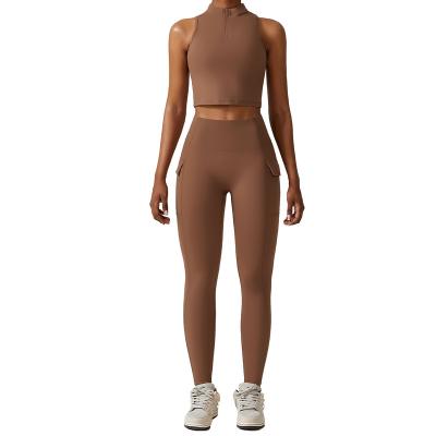 China Breathable European and American nude tight yoga jumpsuit Women's casual speaker dance fitness sports jumpsuit for sale