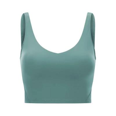 China Breathable Women's Fitness Running Strap Tank Top Women's Yoga Sports Bra for sale