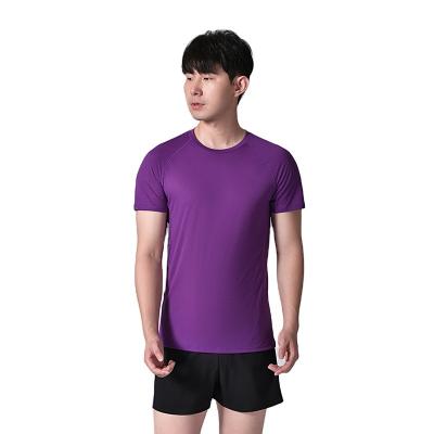 China Ice Silk Elastic Quick Drying Short Sleeves Men's ultra-thin running training fitness exercise short sleeved ice silk cool feeling elastic quick drying T-shirt for sale