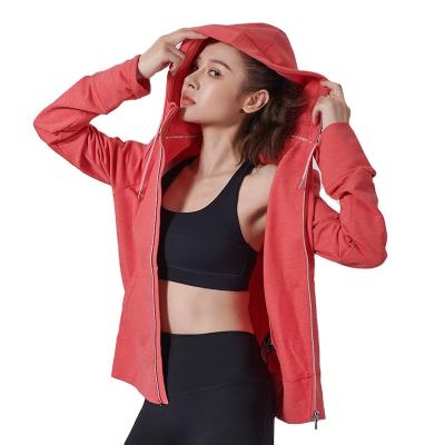 China Ice Silk Elastic Quick Drying Short Sleeves Fitness top zippered cardigan quick drying hooded jacket women's sports jacket womens sportswear sweatshirts for sale