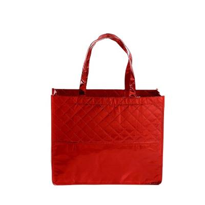 China Eco Friendly Durable Commodities Reusable Metallic Laminated Bag , Shopping Bags Tote Bag for sale