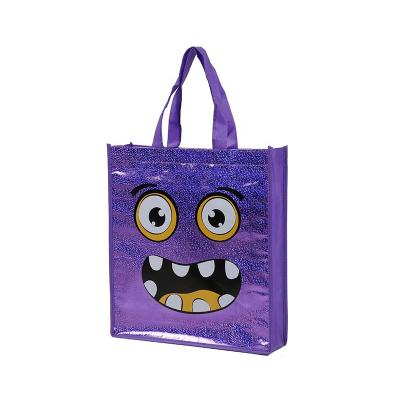 China Purple Material Eco-friendly Non Woven Bag Custom Printed Logo Luxury Laminated Non Woven Shopping Bag for sale