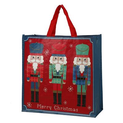 China 2020 Eco-Friendly Custom Christmas Bag Cartoon Pattern Large Newcomer Christmas Gift Bags Gift Package for sale