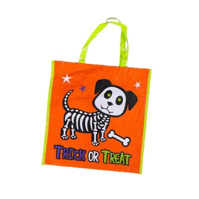 China New Arrival Eco-friendly Halloween Dog Printing Woven Waist Bag Custom Logo Kids Gift Candy Halloween Bag for sale