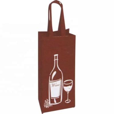 China Custom Lovely Shape Logo Eco - Friendly Reliable Quality Non Woven Wine Bottle Bag for sale