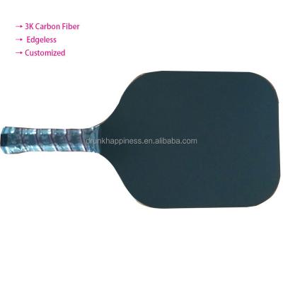 China Carbon Fiber 3K Carbon Fiber Pickleball Paddle , 10mm / 15mm Edgeless Graphite Pickleballs for sale