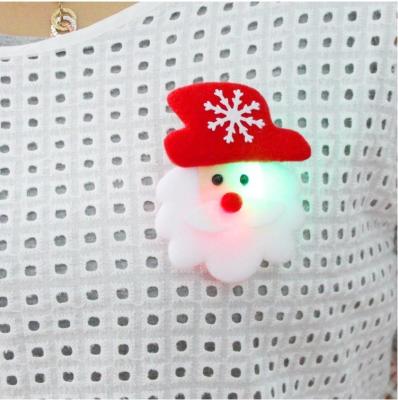 China Factory Wholesale LED Shine LED Neon Lamp BROCHE For Christmas Time Novelty Christmas Party Use Cartoon Character Broche Para La Navidad New for sale