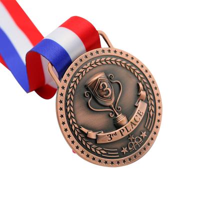 China China Design Your Own Gold 3D Award Blank Zinc Alloy Marathon Running Custom Metal Champion Sport Medal for sale