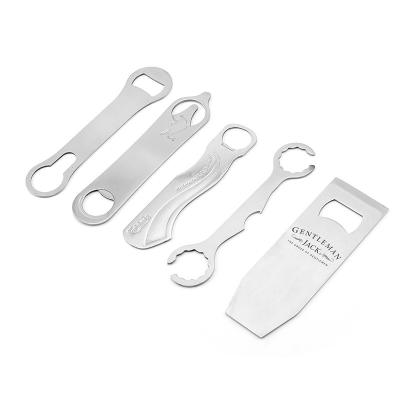 China Custom Engraved Stainless Steel Metal Design Logo Stainless Steel Beer Bottle Opener For Bar for sale