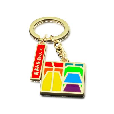 China China Hard Color Enamel Metal Key Chain Custom 3D Key Chain for sale