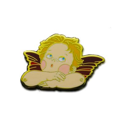 China Custom Metal Badges China Cartoon Character Lapel Pin Hard Enamel Badge for sale