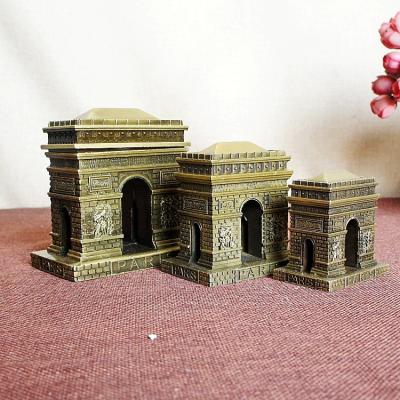 China Europe hot creative home decoration gifts craft China sale French Arc de Triomphe metal model for sale