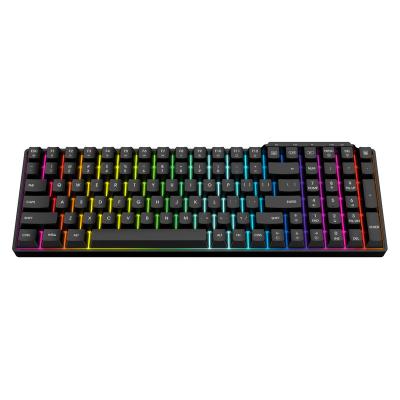 China Ultra Thin Rainbow Multicolor Mechanical Backlight Gaming Keyboard Key Top RGB Switch Mechanical Computer Keyboard for sale