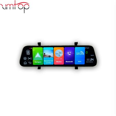 China Newest 2021 Dual Lens 1080p Camera Recorder Bluetooth IPS Touch Screen Rear View Mirror GPS 4G WIFI 9.66 Inch Car Dash Cam for sale