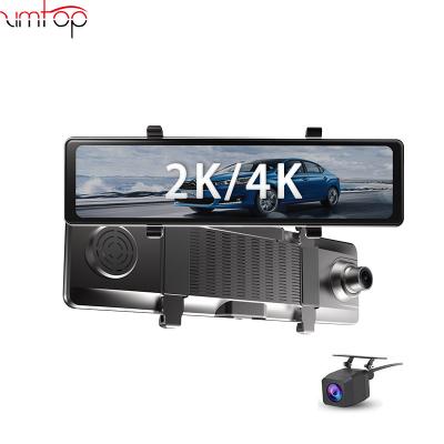 China 2K 4K 3840*2160 12inch Voice Control AI Car Camera Waterproof Night Vision 2K 4K 3840*2160 12inch Rear View Mirror Vehicle DVR Dash English WiFi GPS Optional for sale