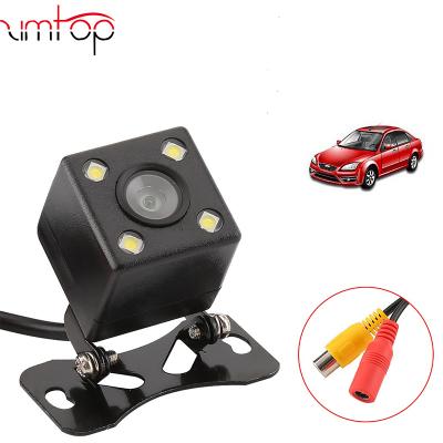 China Universal Waterproof Radio Waterproof Rear View Camera With 4 LED Car Camera RCA Night Vision Parking Assistance Rear Reverse Cameras for sale