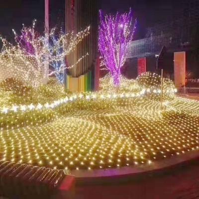 China Outdoor Net Shape Christmas Park Tree Decoration Customized IP65 Waterproof LED Mesh String Light for sale