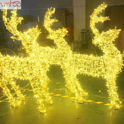 China Holiday Decoration Christmas 3D 1.5M Deer Pattern Decorative Led Lights For Theme Park Zoo Shopping Mall Outdoor Christmas Decoration Lights for sale