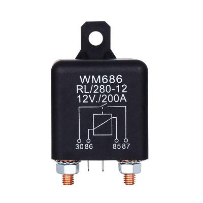 China Manufacturer Direct Supplying WM686 12V 100A Relay 4 Pin Normally Open Heavy Duty Car Epoxy Auto Start Relay for sale