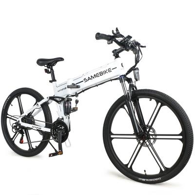 China 26 Inch 500w Modern Foldable Electric Bicycle Portable Battery China SAMEBIKE LO26II Aluminum Alloy Color Mountain for sale