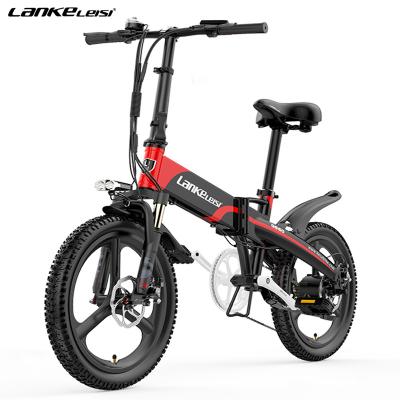 China LANKELEISI G660 500w Luxury Electric Bicycle 48v 10.4ah Lithium Battery 20 Inch Electric Folding Bike Ebike for sale