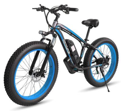 China Hot Sale SMLRO XDC600 Fat Tire Electric Bike 21 Speed ​​48V 1000W 17.5AH Luxury Fat Tire Electric Bike for sale