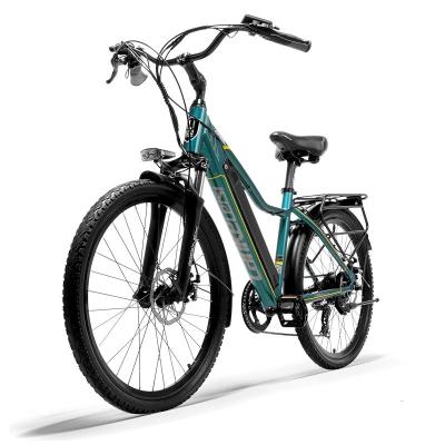 China LANKELEISI LEOPARD3.0 Aluminum Alloy 26 Inch Retro Women's Bike 36v 15ah Lithium Battery Electric Bike 500W Electric Bicycle for sale