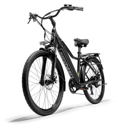 China LANKELEISI Leopard3.0 aluminum alloy 26 inch city mountain bike 36v 15ah 500W lithium battery electric electric bicycle for sale