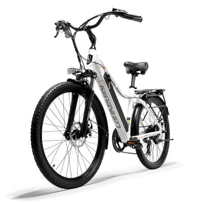 China Aluminum Alloy 26 Inch Retro Bike 36v 15ah City Bike 500W Lithium Battery Adult Electric Bicycle LANKELEISI LEOPARD3.0 for sale