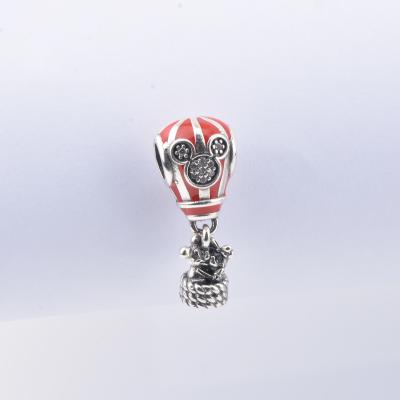 China Factory price 925 Sterling Mickey Mouse luxury silver hot air balloon charm for pandorar bracelet making for sale