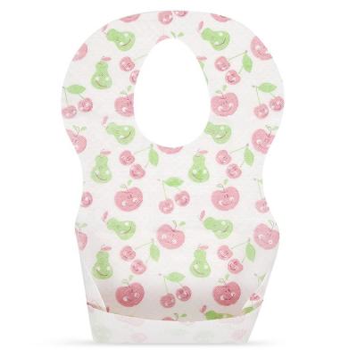 China New Design Antibacterial OEM 3 Layers Nonwoven Disposable Baby Bibs With Pocket Super Custom Design Comfortable Soft Printed Waterproof for sale