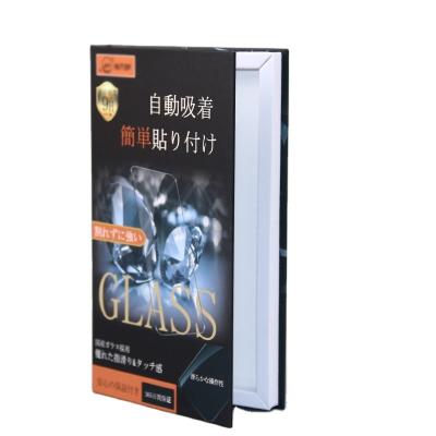 China Recyclable Factory customized book boxes for cell phone glass film protector screen gift packaging paper box for sale