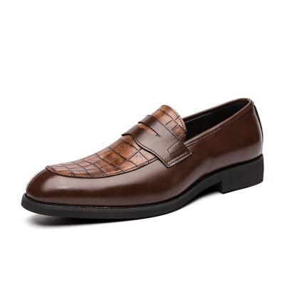 China Sale Mens Anti-slippery Ot Slip On Leather Stylish Shoes for sale