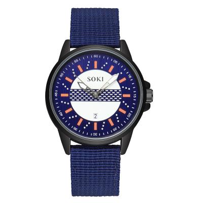 China Men's Casual Classic Nylon Strap Band Factory Wholesale Bulk Price Quartz Wrist Watch for sale