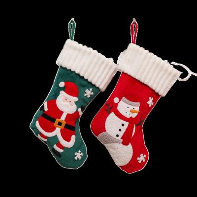 China Popular Cute Fun Christmas Candy Gift Bag Christmas Stocking Santa Snowman Elk Stocking Large Gift Bag Christmas Deco Plush Toy Gift for sale