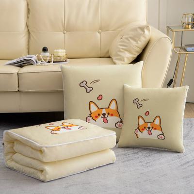 China Two-in-one Pattern High Quality Cushion Cartoon Soft Multifunctional Folded Pillow Cover The Folding Comforter Available For Four Seasons 1 - for sale