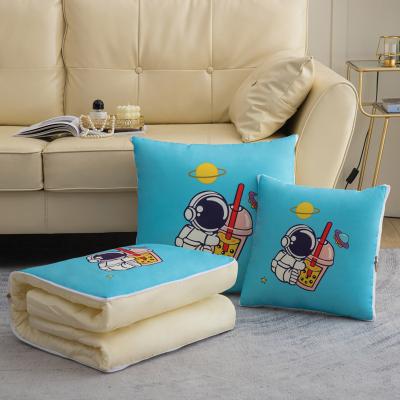 China Customized Soft Multifunctional Folded Pattern High Quality Cushion Cartoon Pillow Cover Two-in-One Folding Comforter for sale