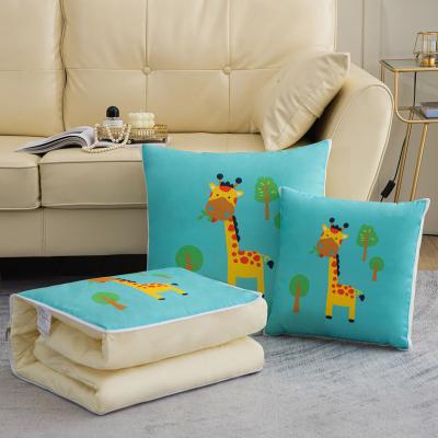 China High quality customized 2 folded into beautiful four seasons times of 1 cartoon pattern cushion pillow soft multifunctional pattern cover for sale