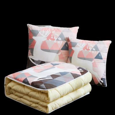 China The flydeer folded 2 in 1 multifunctional pillow cover for car cushion sofa office school nap folded comforter various styles are available for sale