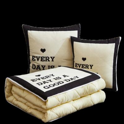 China Folded letter 2 in 1 multifunctional pillow cover for car cushion sofa office school nap folded comforter various styles are available for sale