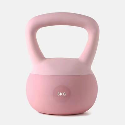 China Portable Kettlebell Personalizadas High Quality Wholesale Soft Fitness Equipment PVC Steel Sand Kettlebell for sale