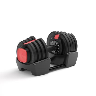 China Wholesale Durable Fitness Exercise Weight Adjustable Steel Dumbbells Set 18KG For Gym Home for sale