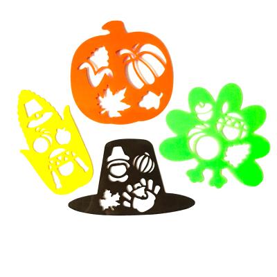 China Custom Made Eco-friendly Educational Popular Plastic Craft Children's Day Children's Thanksgiving Day GF Drawing Stencils Set For Kids for sale