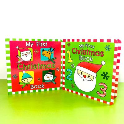 China Children GF Early Learning Cartoon Colorful Cute Christmas Printing Children Kids Early Learning Story Education Books for sale